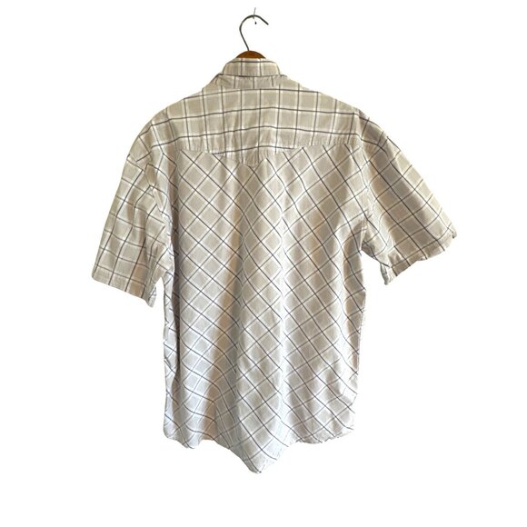 Roper Pearl Snap Shirt Up Western Blue White Plaid Short Sleeve Cotton Size XL - Picture 3 of 5